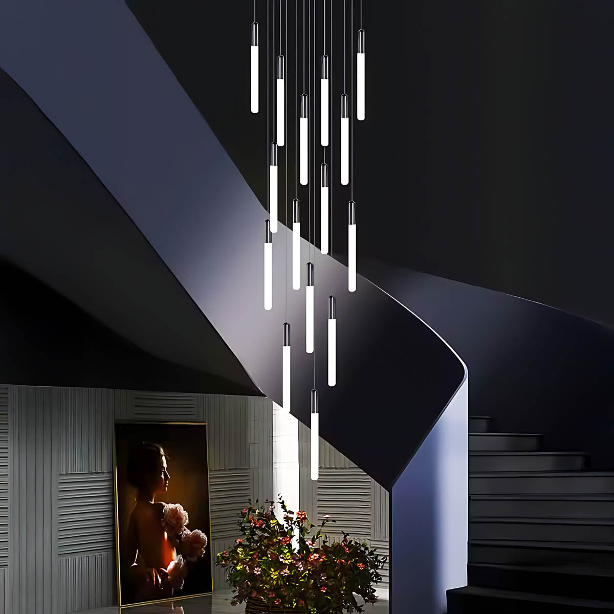 Cranford Span Aluminum Chandelier — gallery image 4