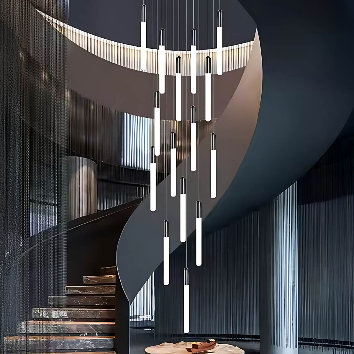 Cranford Span Aluminum Chandelier — gallery image 9