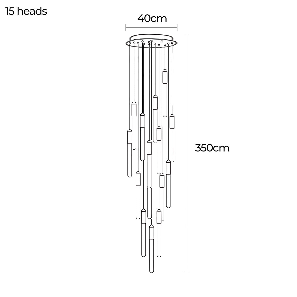 Cranford Span Aluminum Chandelier — gallery image 26