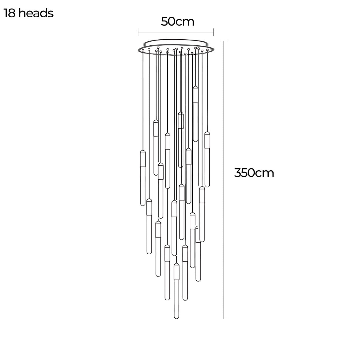 Cranford Span Aluminum Chandelier — gallery image 27