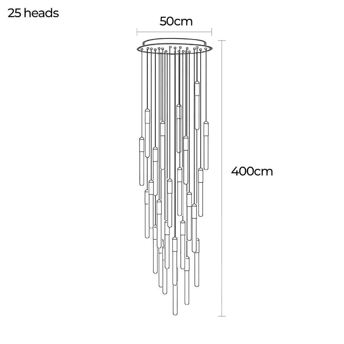Cranford Span Aluminum Chandelier — gallery image 29