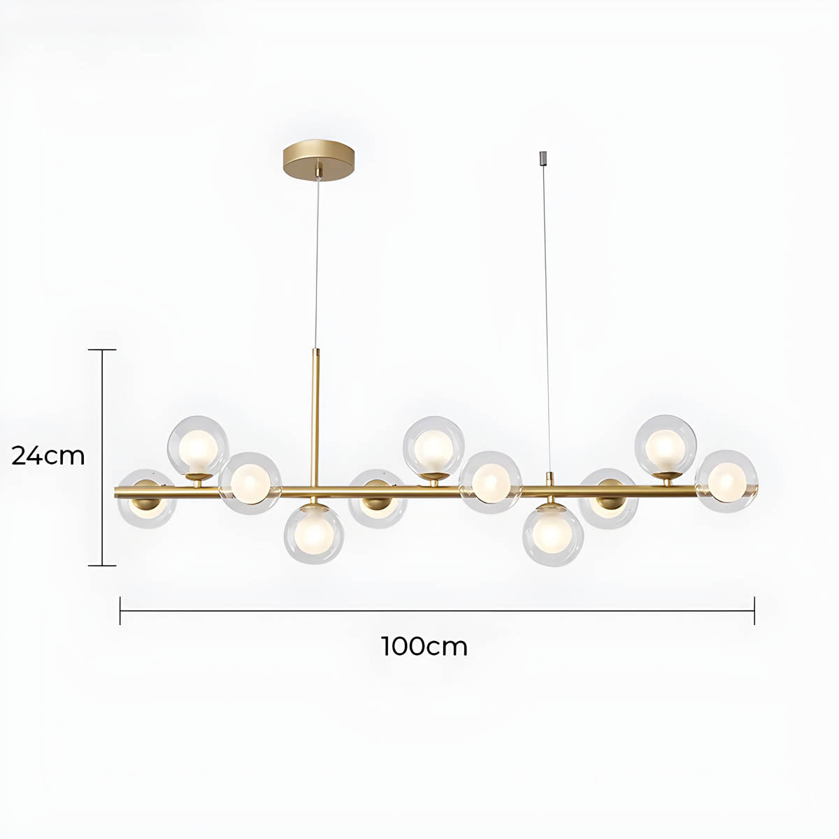 Kestrel Cove Glass Chandelier — Open Box — gallery image 2