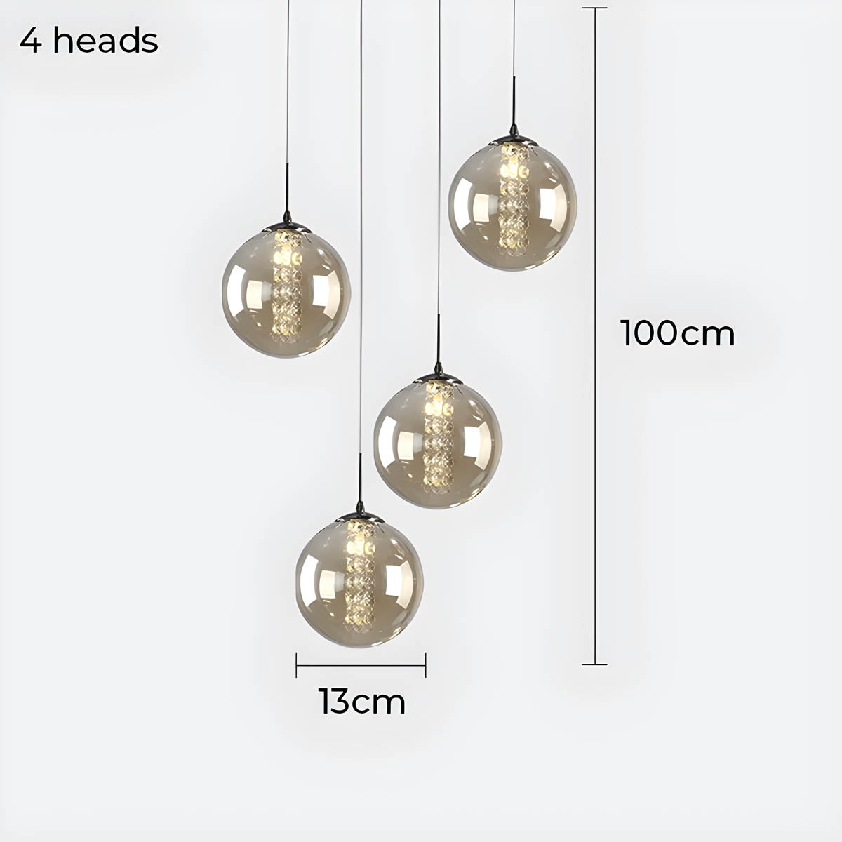 Norwood Span Glass Chandelier — Open Box — gallery image 3