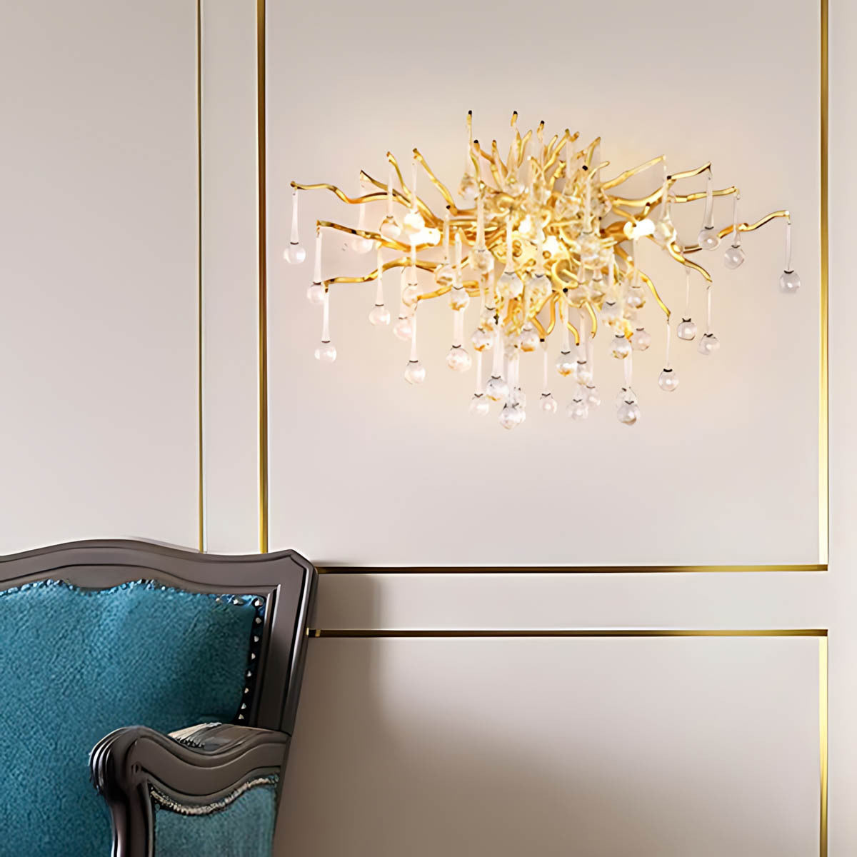 Oakmere Span Crystal Wall Sconce — Open Box — gallery image 1