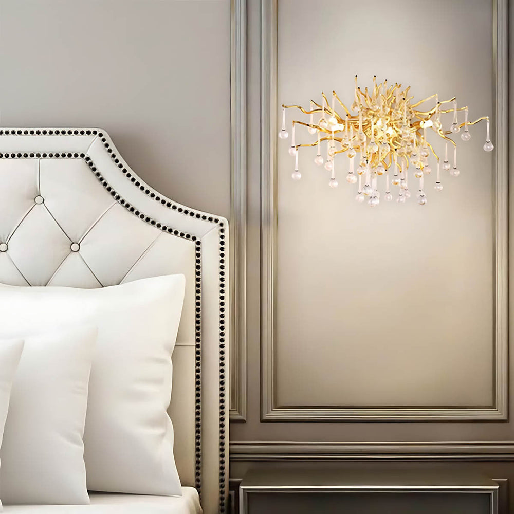 Oakmere Span Crystal Wall Sconce — Open Box — gallery image 2