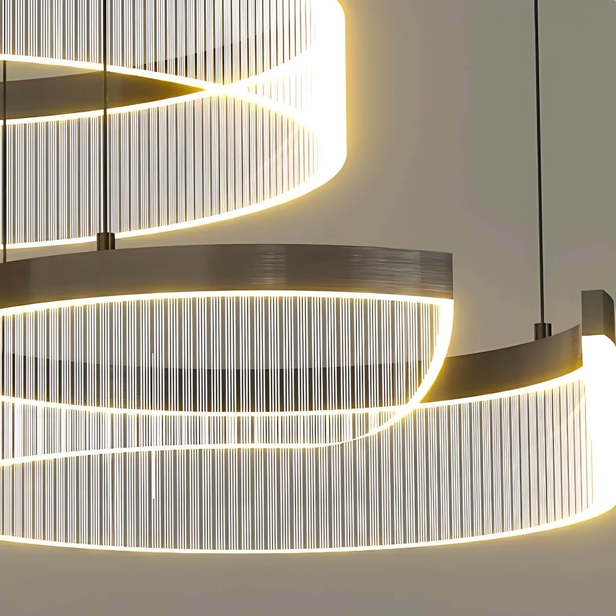 Rosewood Span Aluminum Ring Chandelier — Open Box — gallery image 3