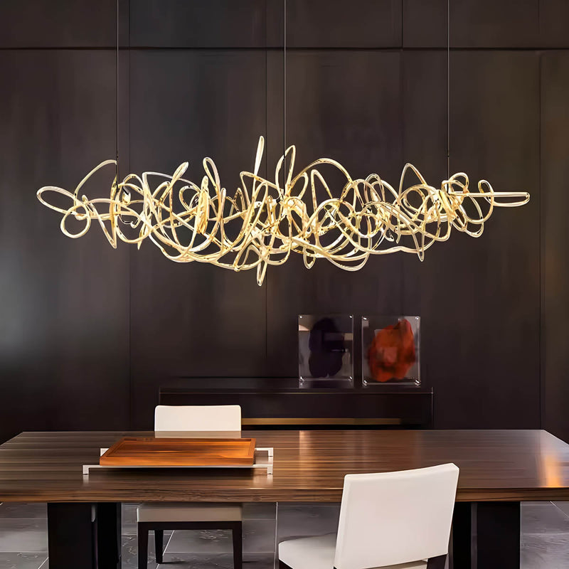 Whitmore Axis Stainless Steel Chandelier — Open Box — gallery image 1