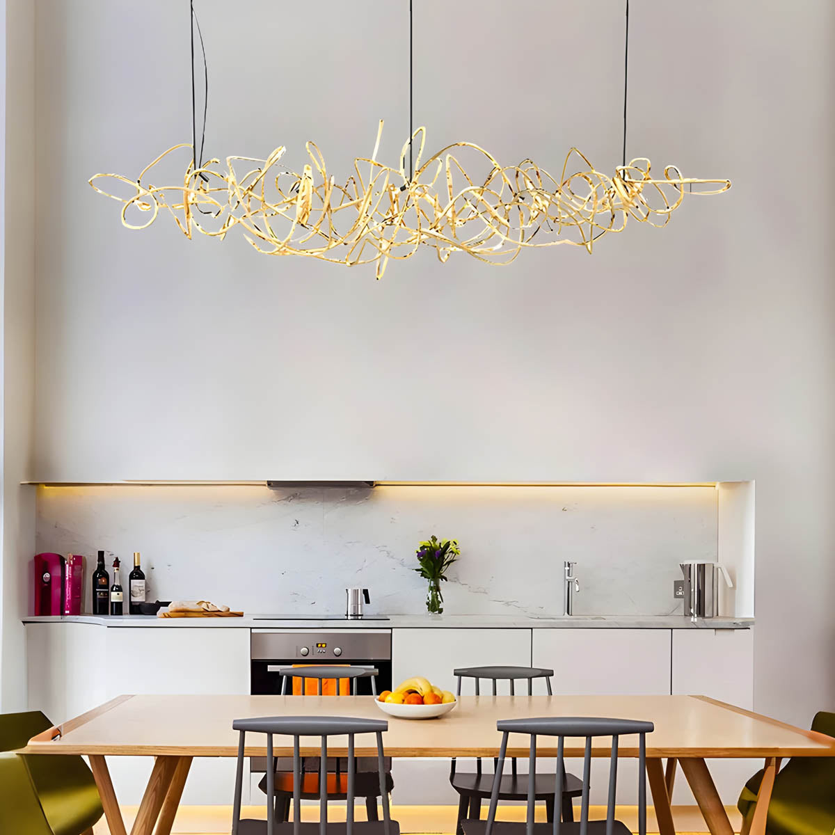 Whitmore Axis Stainless Steel Chandelier — Open Box — gallery image 4