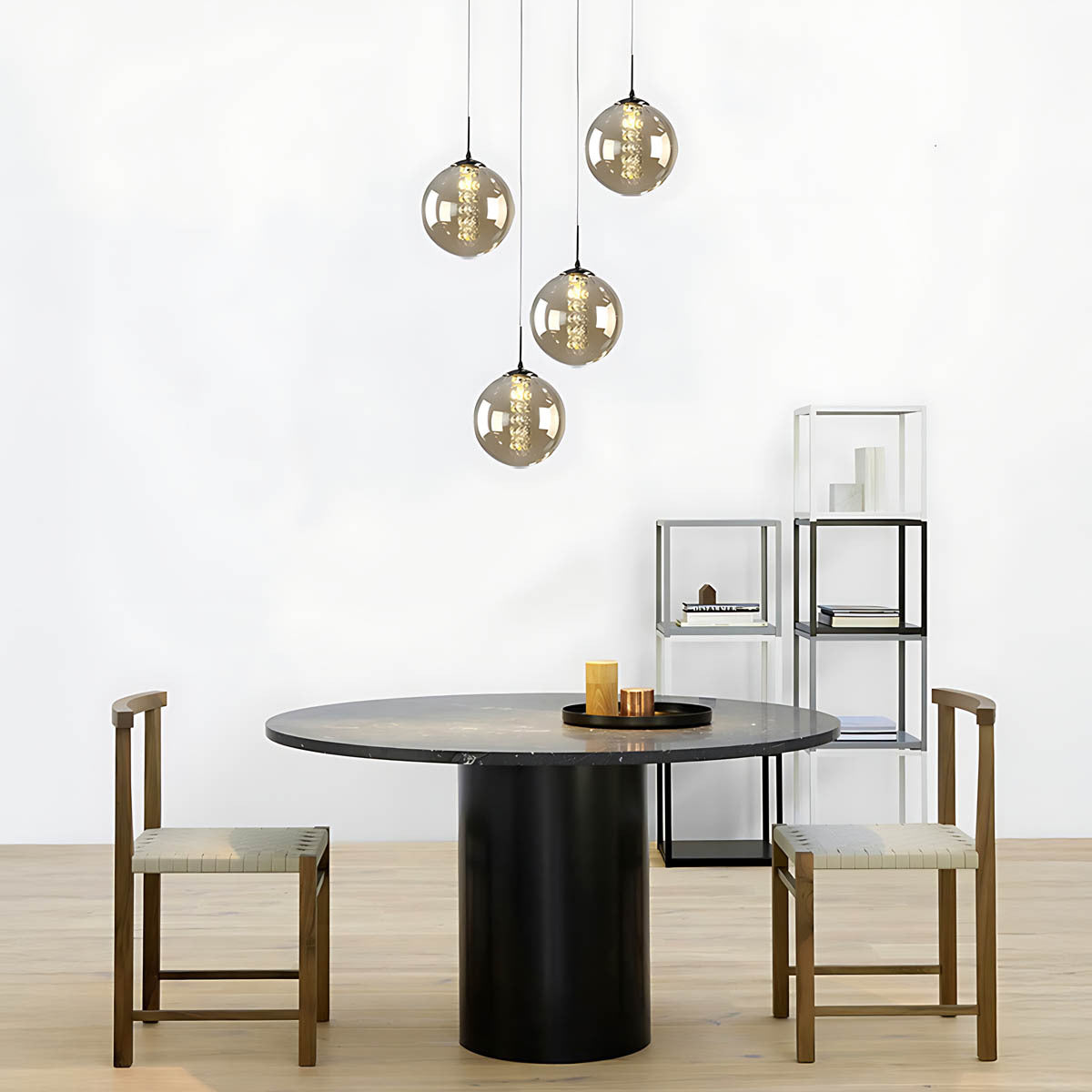 Norwood Span Glass Chandelier — Open Box — 30cm — gallery image 1