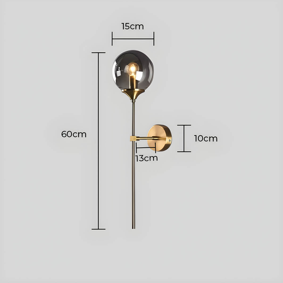 Briarwood Drop Glass Globe Wall Sconce — Open Box — gallery image 5