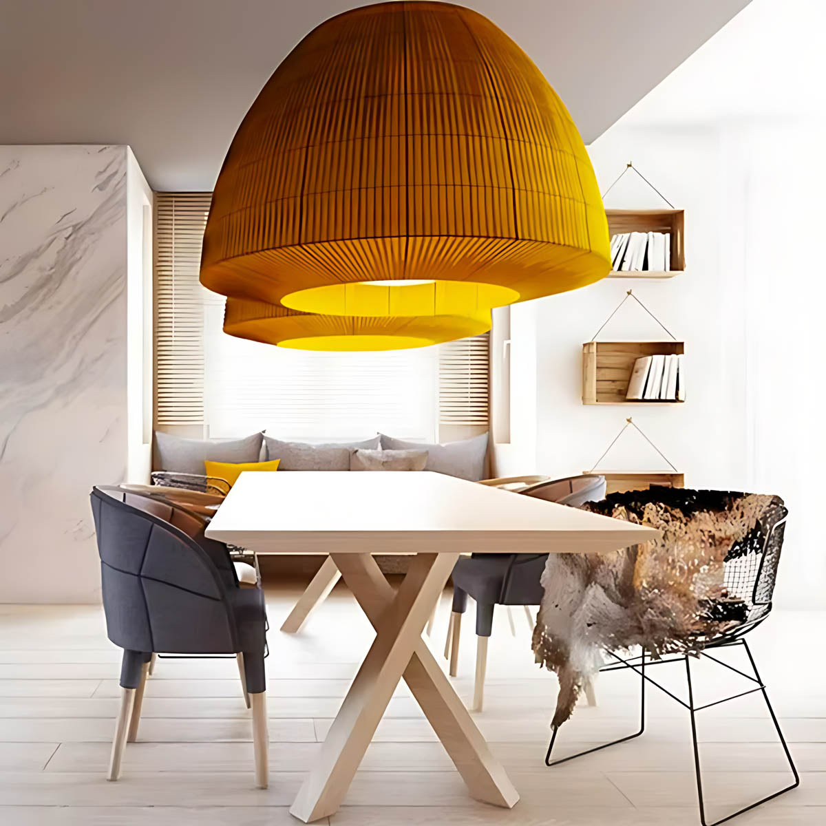 Fairford Span Metal Dome Pendant Light — gallery image 6