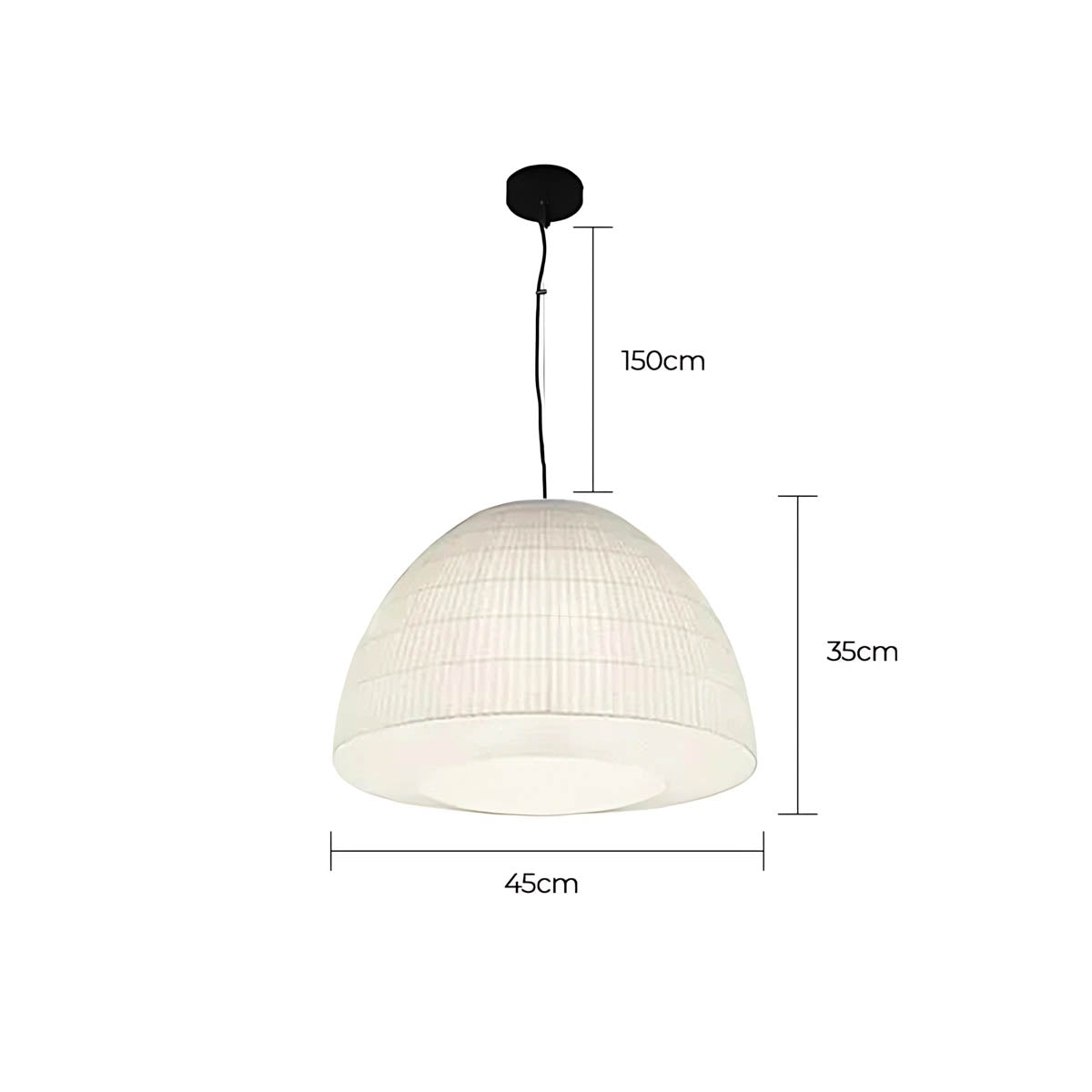 Fairford Span Metal Dome Pendant Light — gallery image 3