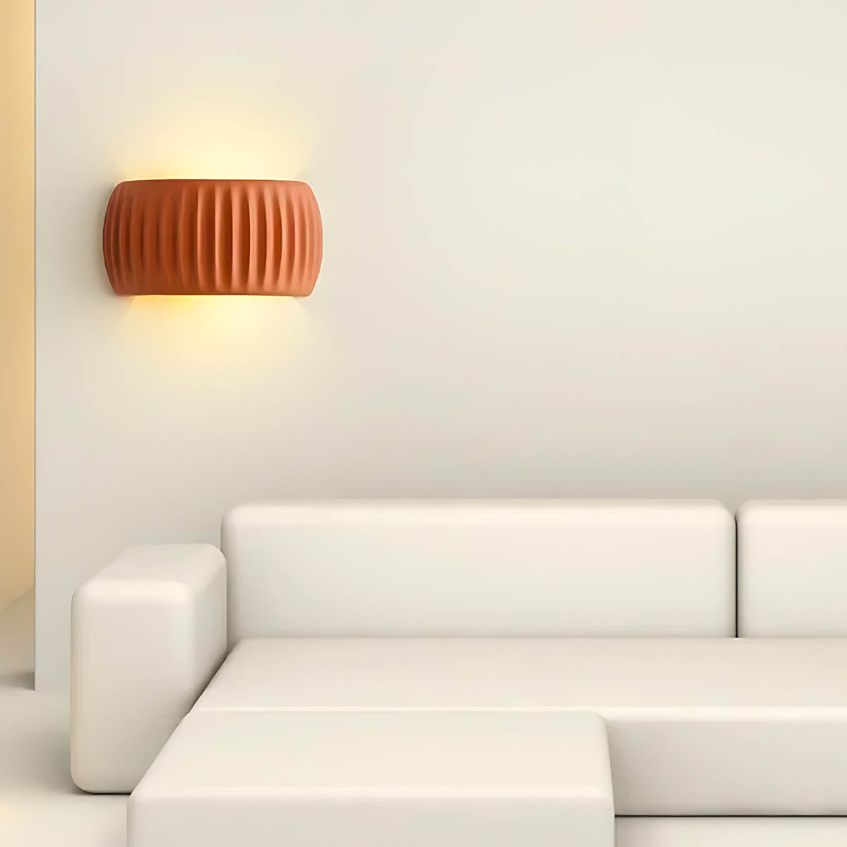 Greenwood Span Resin Ribbed Wall Sconce — gallery image 15