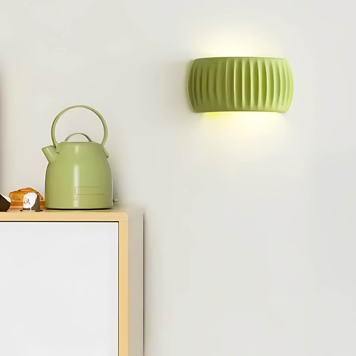 Greenwood Span Resin Ribbed Wall Sconce — gallery image 10