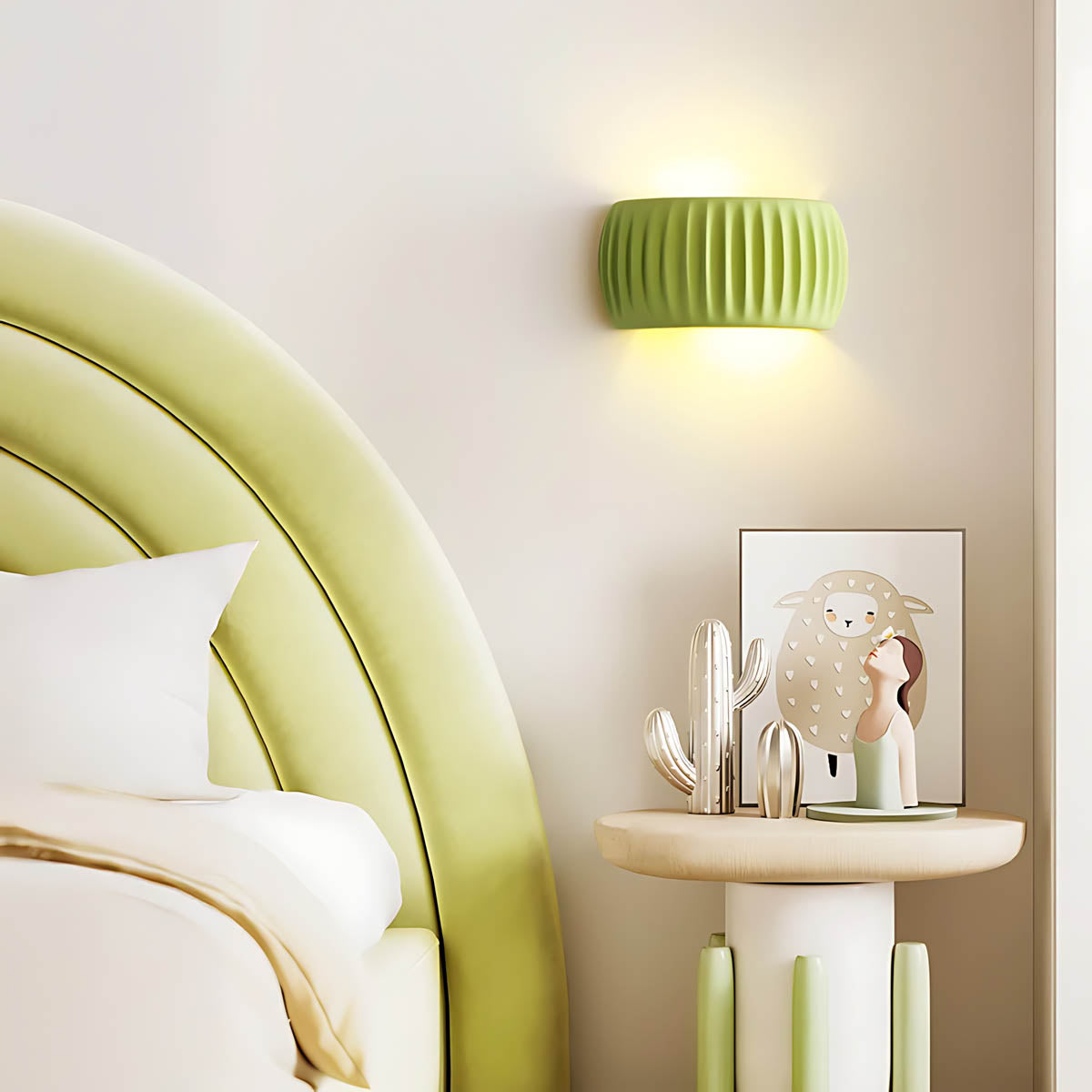 Greenwood Span Resin Ribbed Wall Sconce — gallery image 7