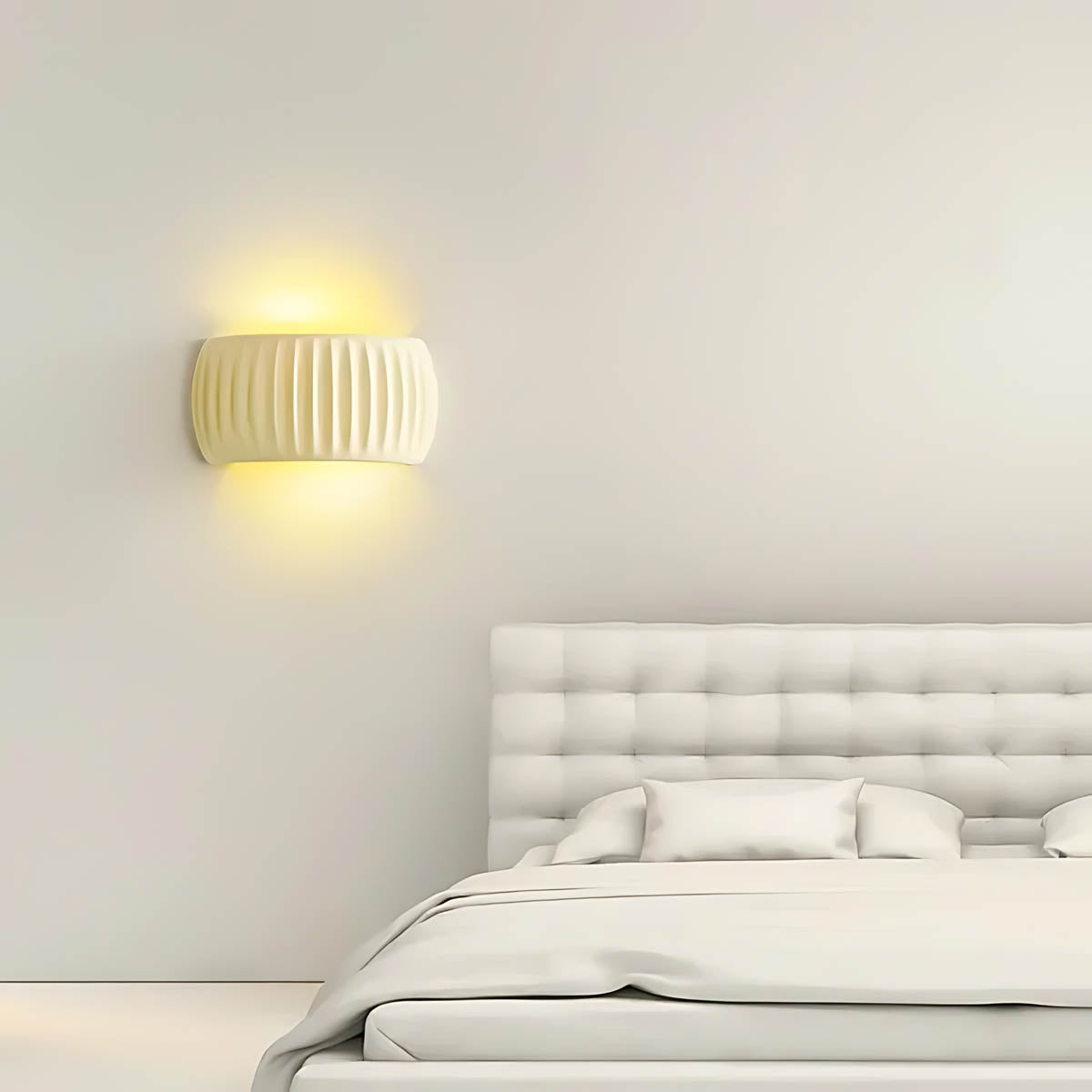 Greenwood Span Resin Ribbed Wall Sconce — gallery image 9