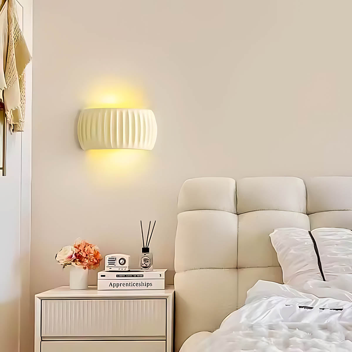Greenwood Span Resin Ribbed Wall Sconce — gallery image 6