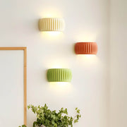 Greenwood Span Resin Ribbed Wall Sconce — gallery image 2