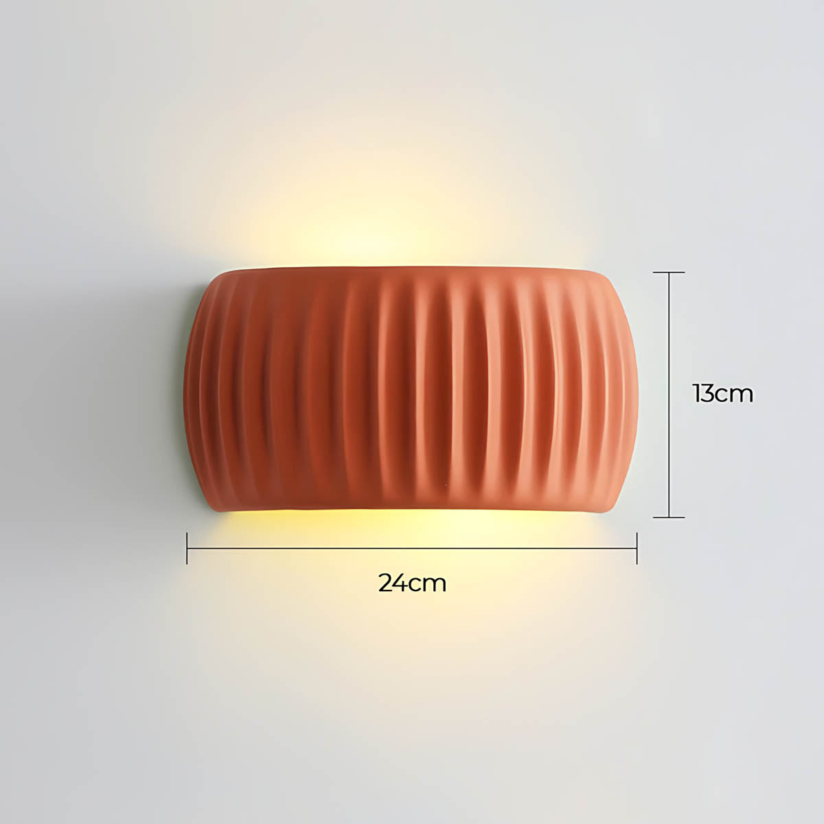 Greenwood Span Resin Ribbed Wall Sconce — gallery image 11