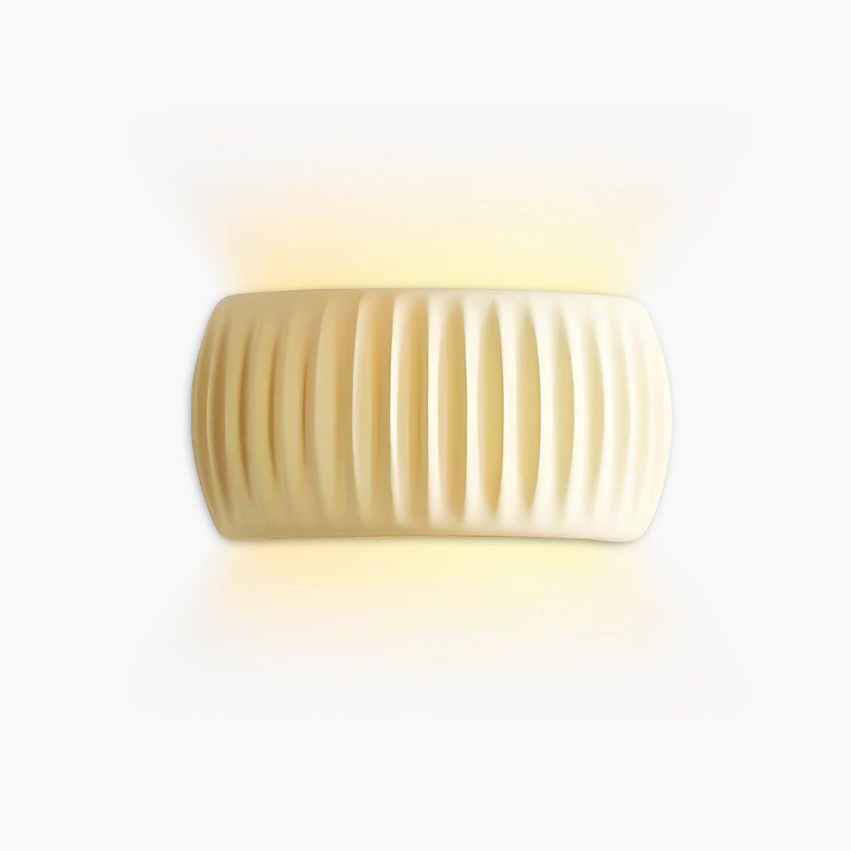 Greenwood Span Resin Ribbed Wall Sconce — gallery image 1