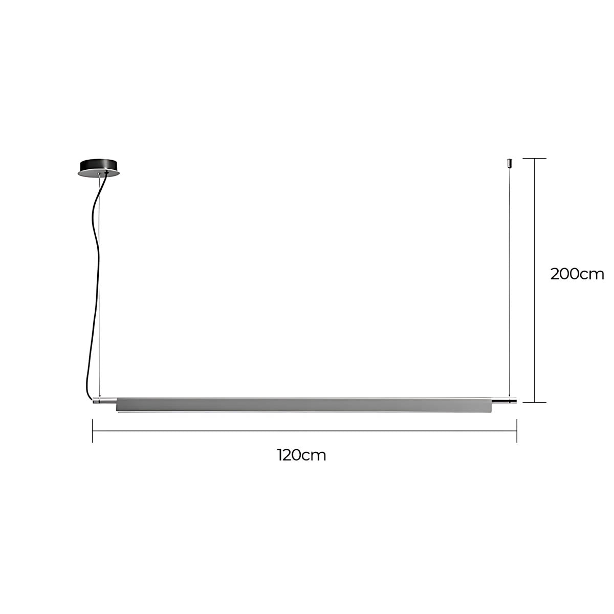 Eversley Span Aluminum Linear Pendant Light — gallery image 9