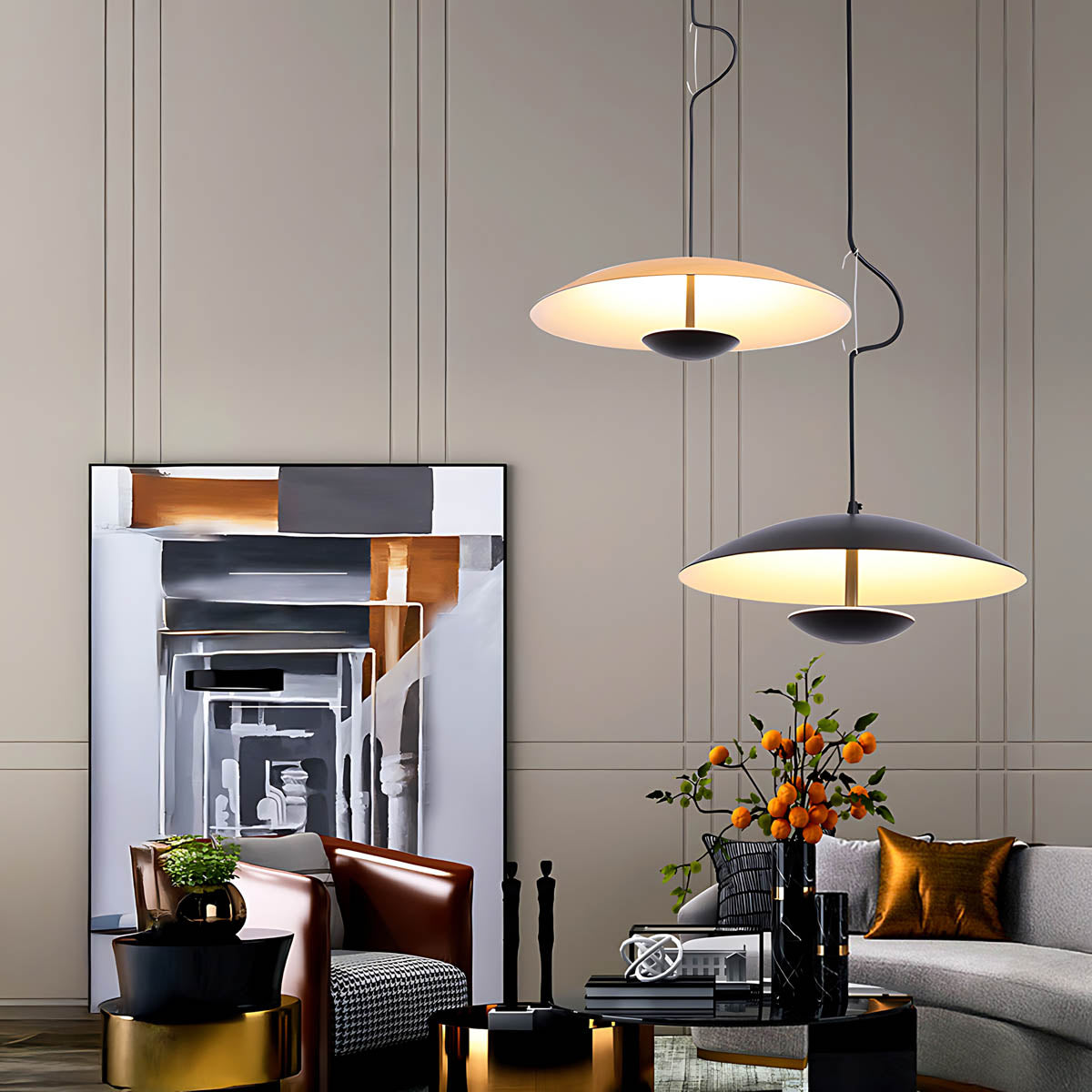 Greystone Span Acrylic Pendant Light — gallery image 6