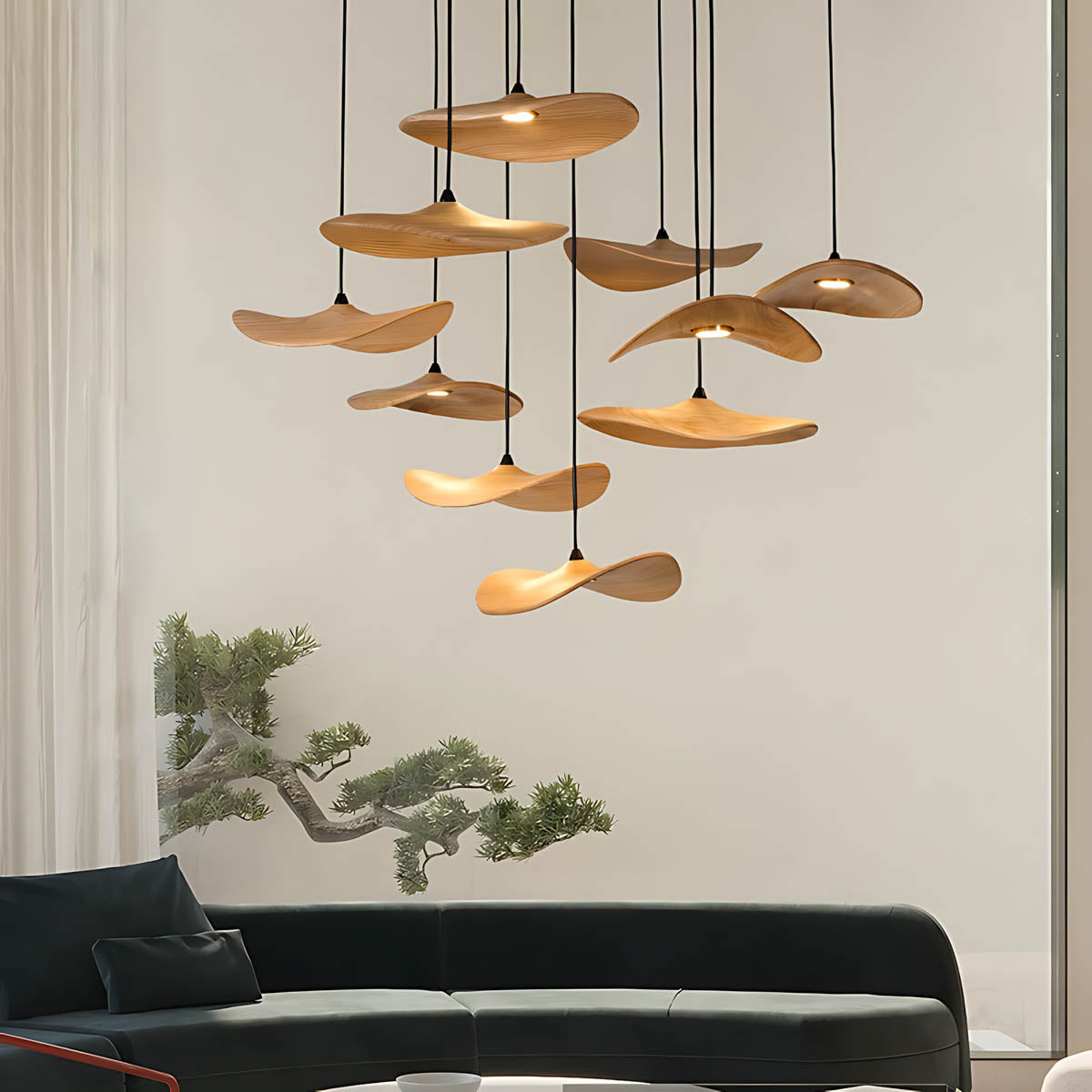 Foxglove Span Wood Chandelier — gallery image 2