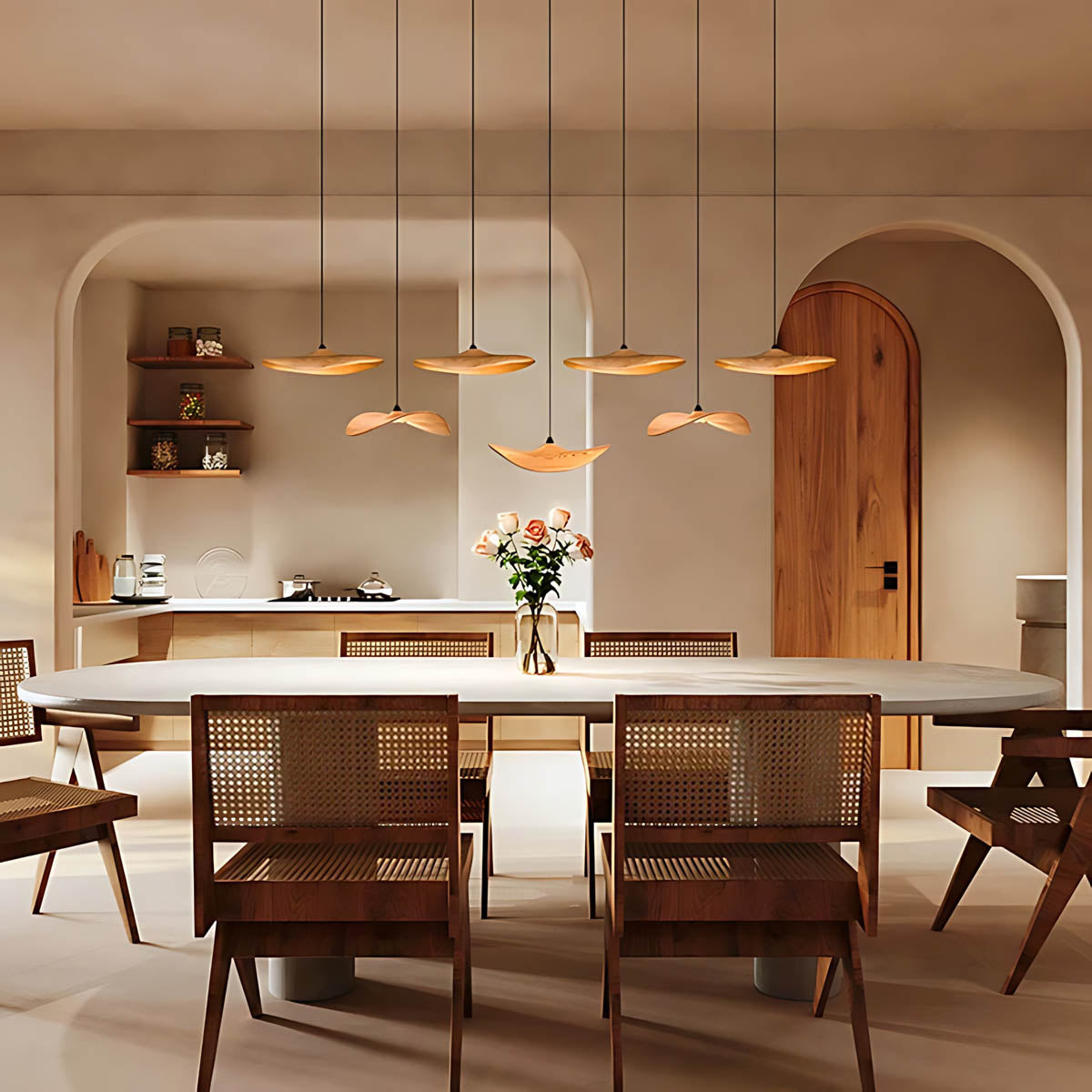 Foxglove Span Wood Chandelier — gallery image 23