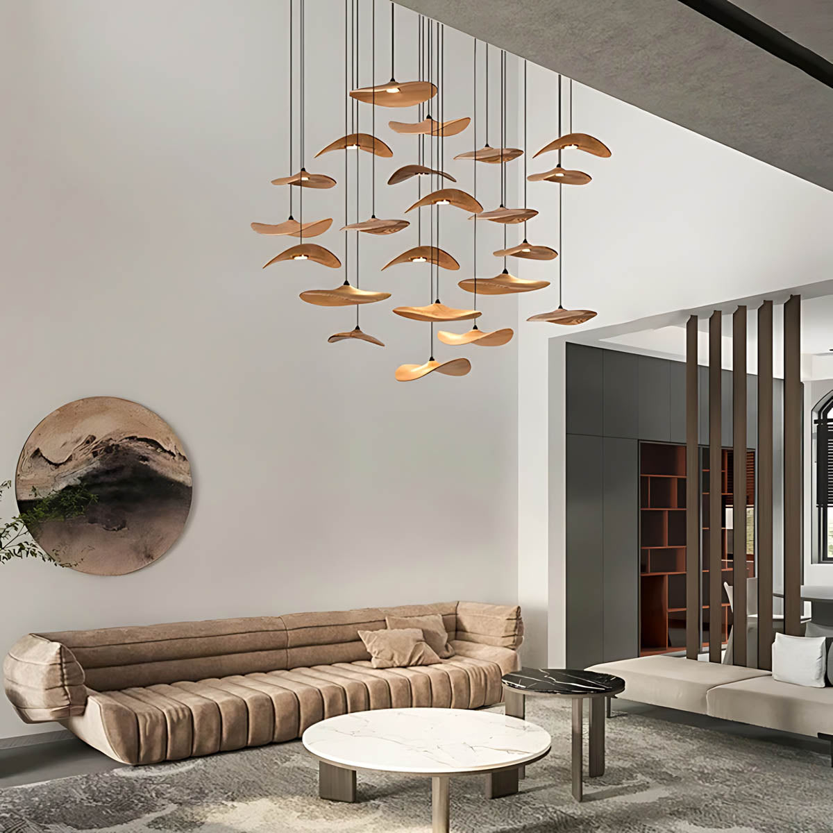 Foxglove Span Wood Chandelier — gallery image 6
