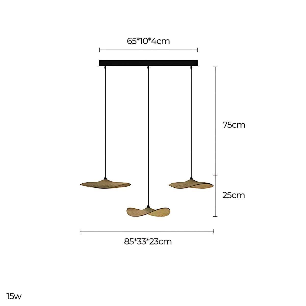 Foxglove Span Wood Chandelier — gallery image 13