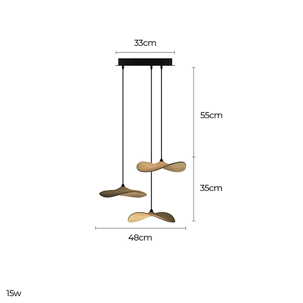 Foxglove Span Wood Chandelier — gallery image 11