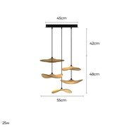 Foxglove Span Wood Chandelier — gallery image 14