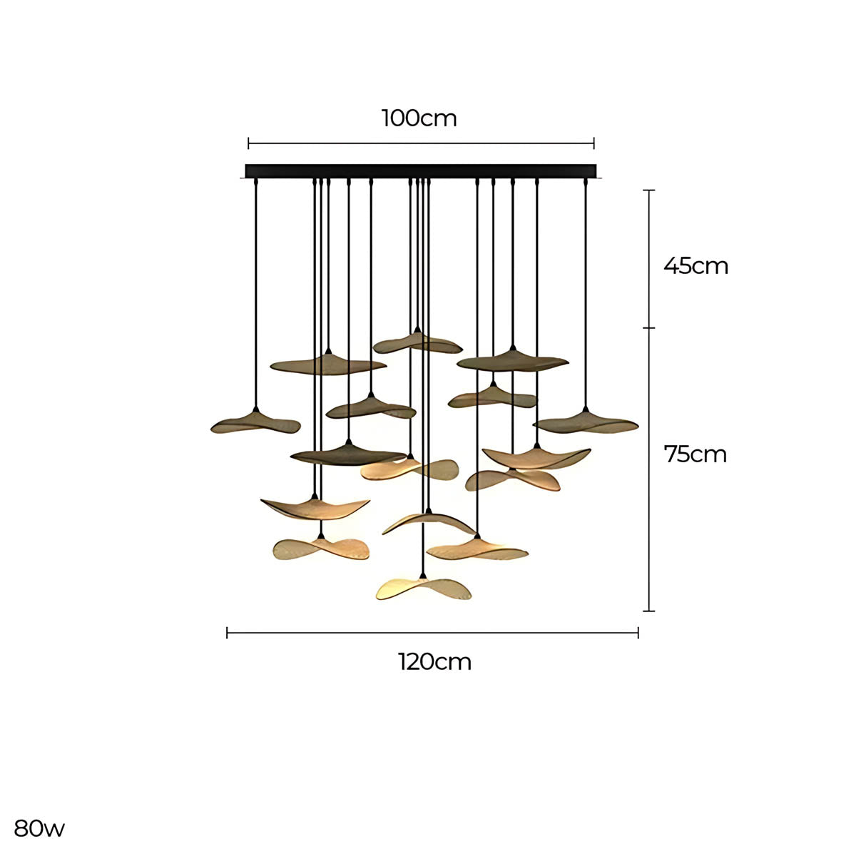 Foxglove Span Wood Chandelier — gallery image 8