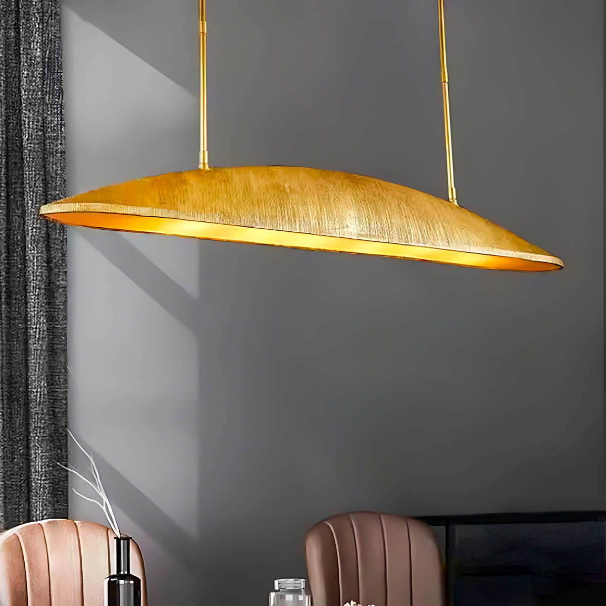 Blackthorn Span Brass Linear Chandelier — gallery image 7