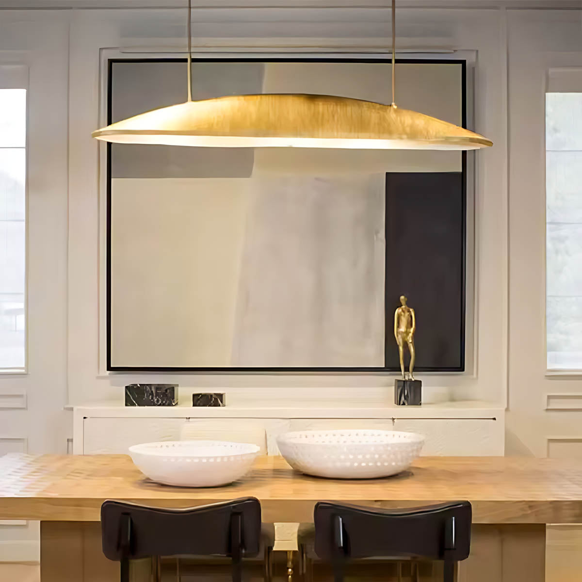 Blackthorn Span Brass Linear Chandelier — gallery image 8
