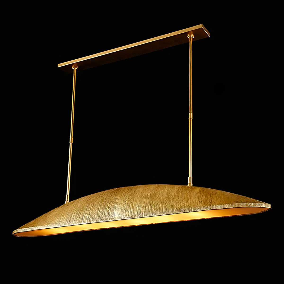 Blackthorn Span Brass Linear Chandelier — gallery image 9