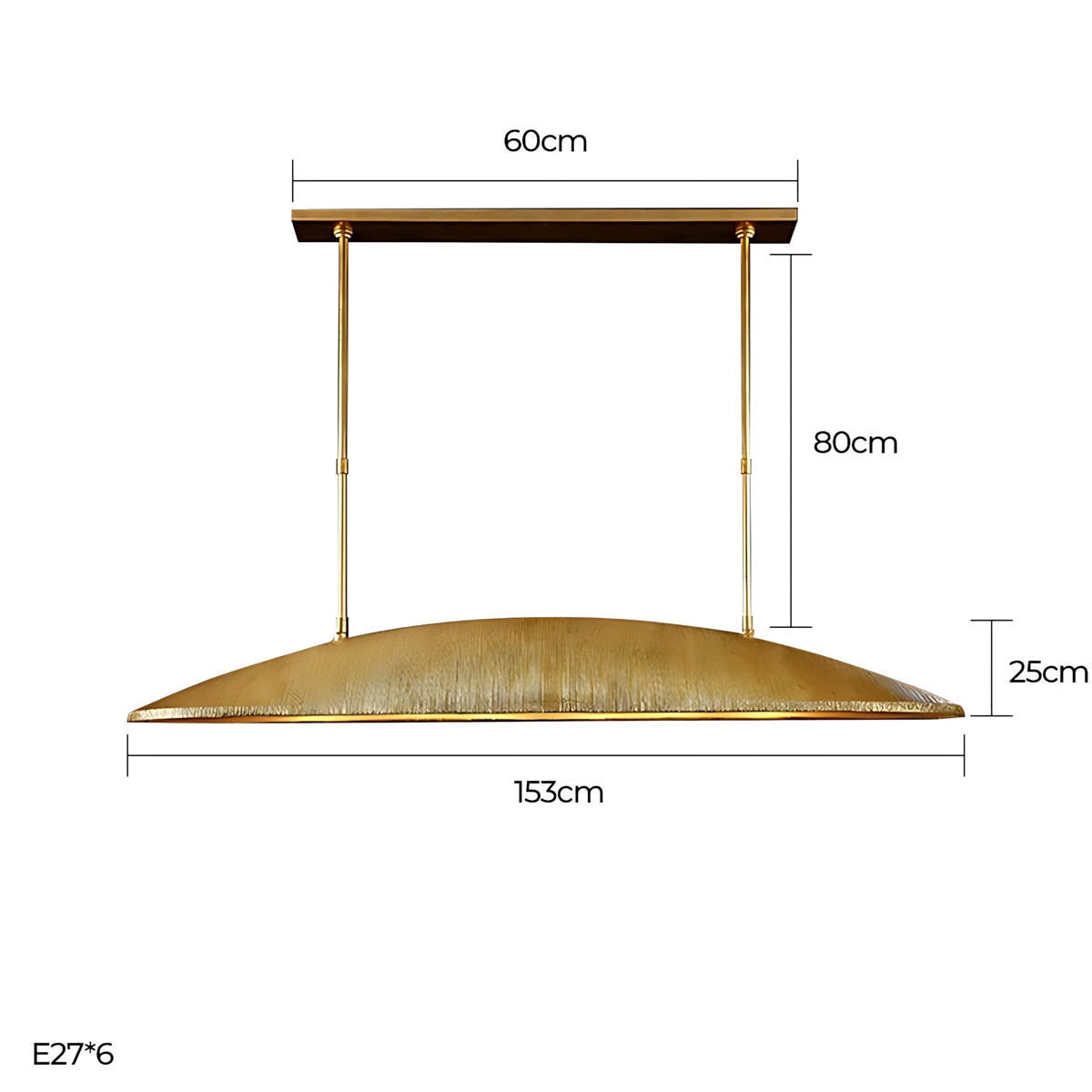 Blackthorn Span Brass Linear Chandelier — gallery image 5