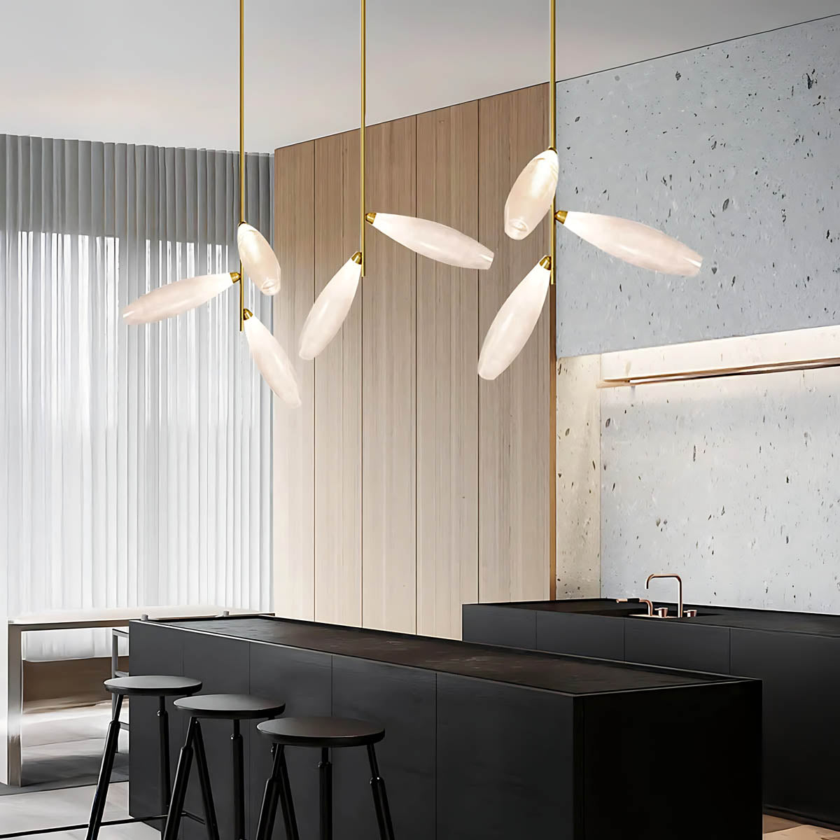 Huckleberry Span Glass Linear Chandelier — gallery image 8