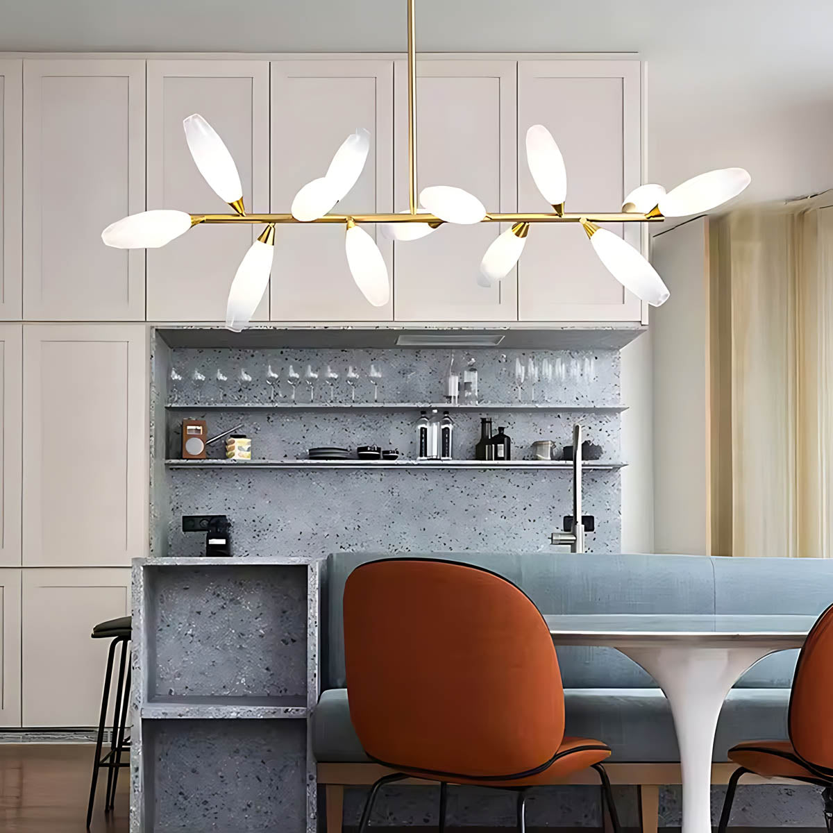 Huckleberry Span Glass Linear Chandelier — gallery image 9