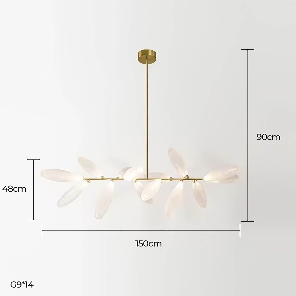 Huckleberry Span Glass Linear Chandelier — gallery image 28