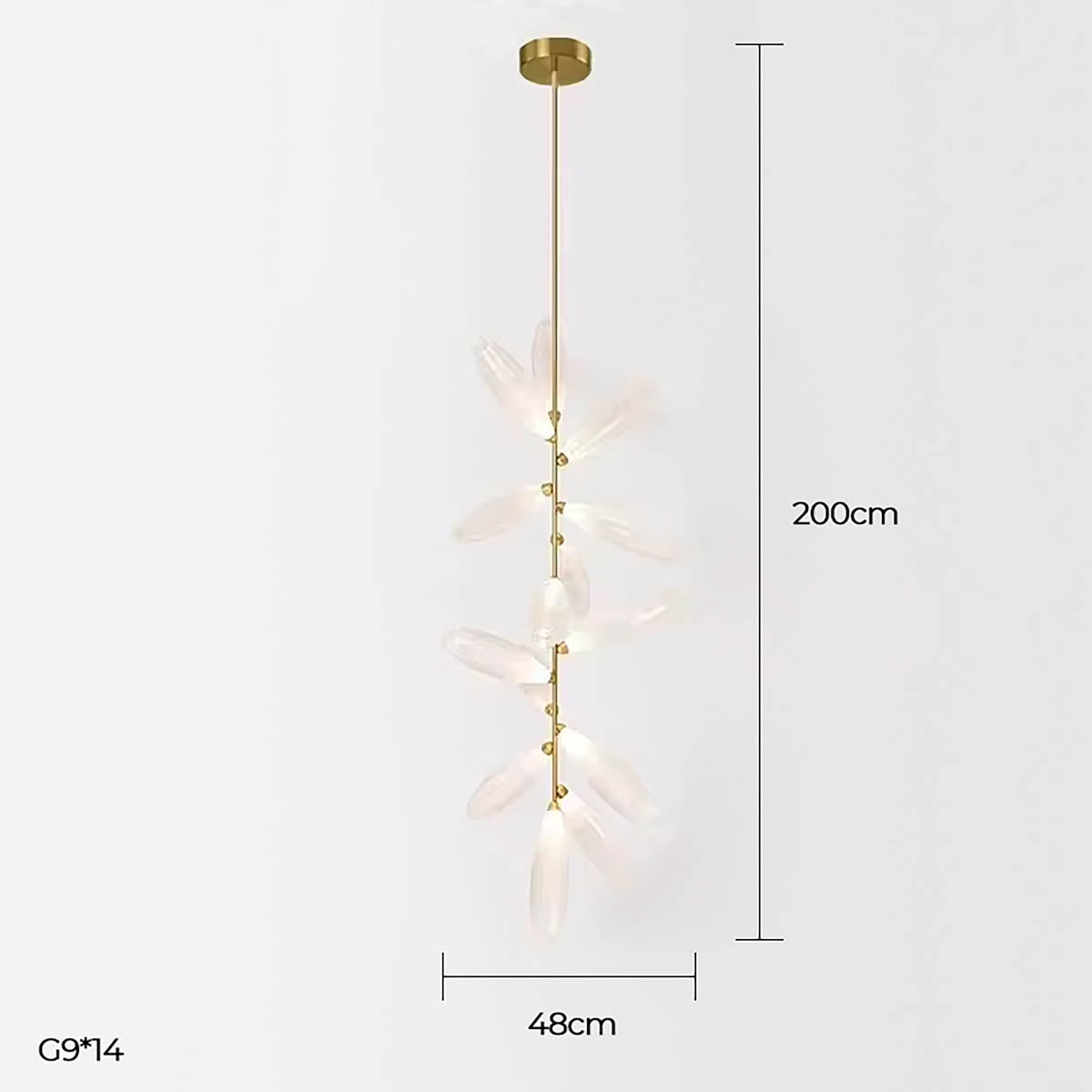 Huckleberry Span Glass Linear Chandelier — gallery image 22