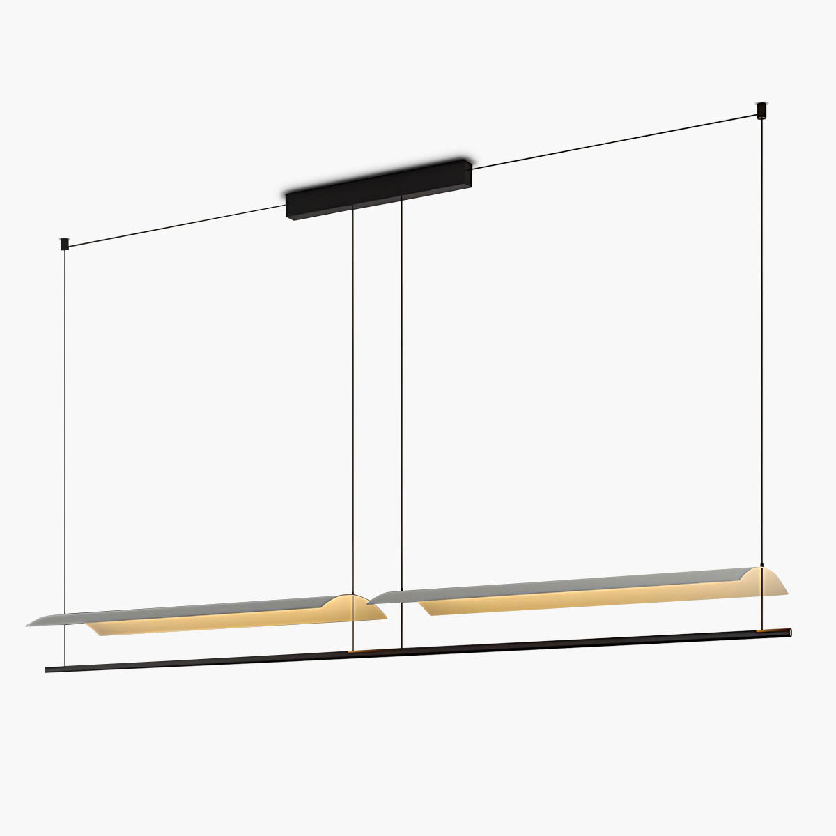 
Larchwood Span Lustre linéaire en fer — photo 1