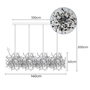 Acorn Drop Stainless Steel Linear Chandelier — Open Box — gallery image 3