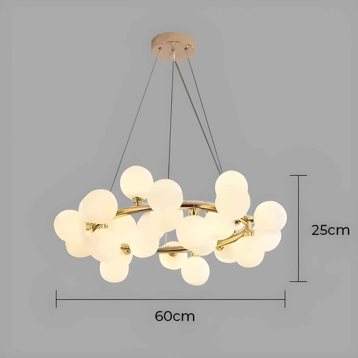 Brier Drop Glass Chandelier — Open Box — gallery image 4