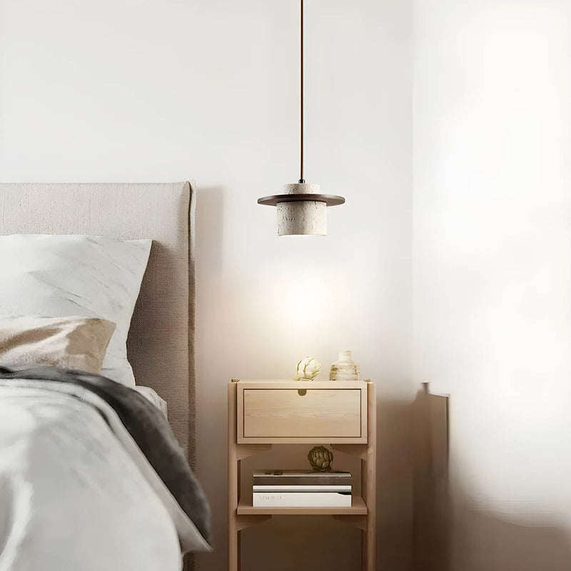 Linden Quarry Travertine Pendant Light — Open Box — gallery image 1