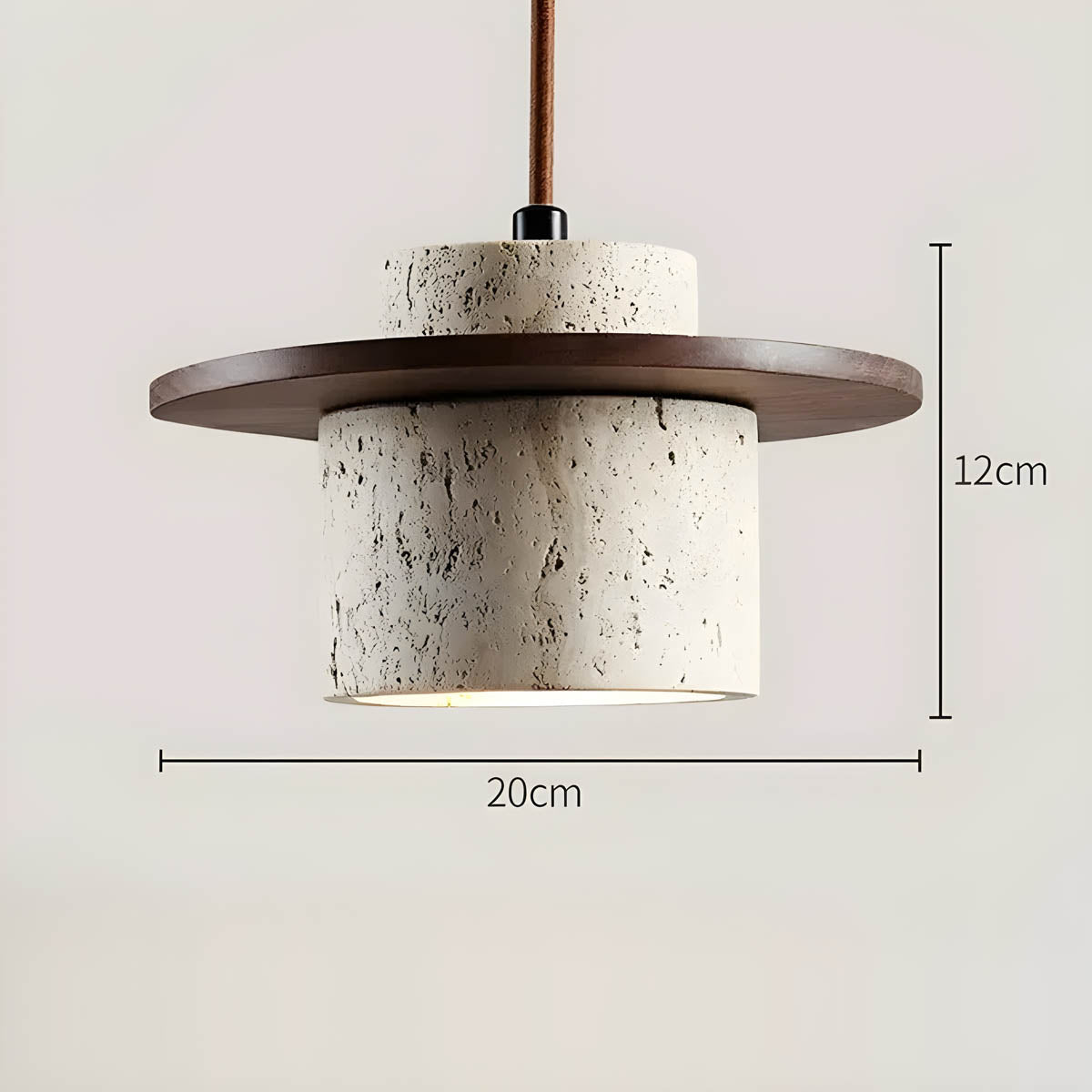 Linden Quarry Travertine Pendant Light — Open Box — gallery image 3