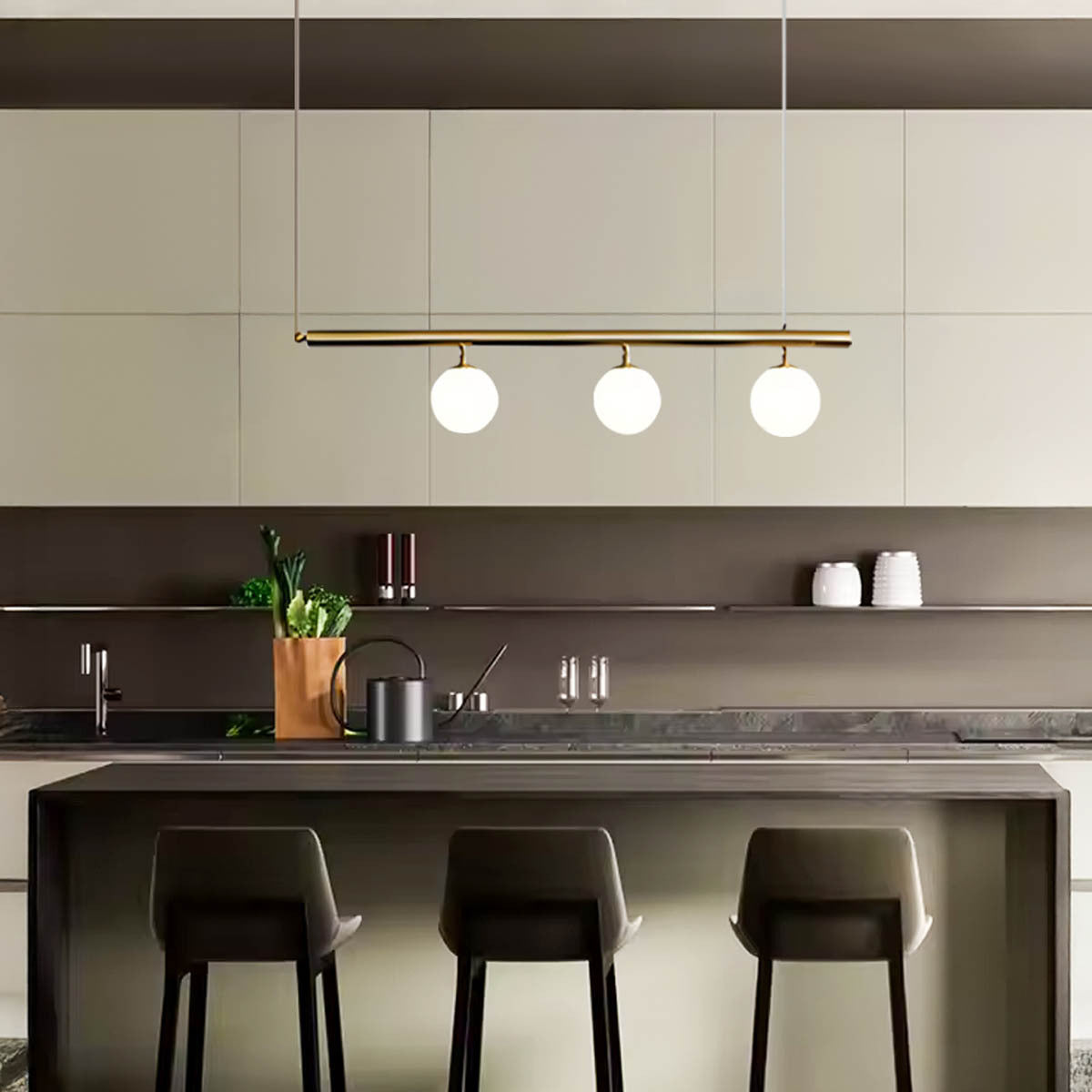 Mapledale Span Glass Linear Pendant Light — Open Box — gallery image 1