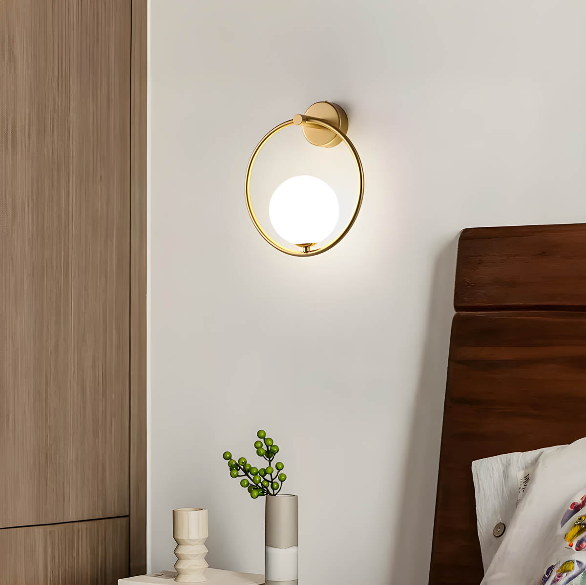 Birch Cove Glass Wall Sconce — Open Box — 25cm x 28cm — gallery image 2