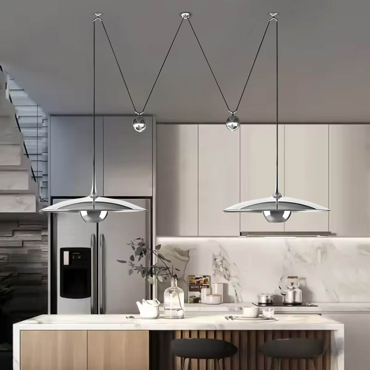Elmwood Form Iron Pendant Light — Open Box — gallery image 2