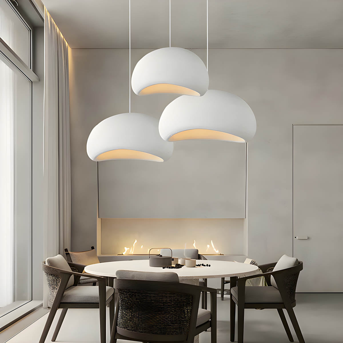 Kestrel Form Sculptural Polymer Pendant Light — gallery image 9